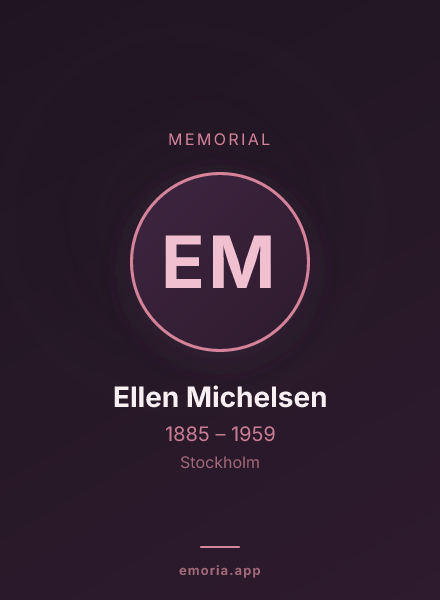 Memorial portrait of Ellen Michelsen