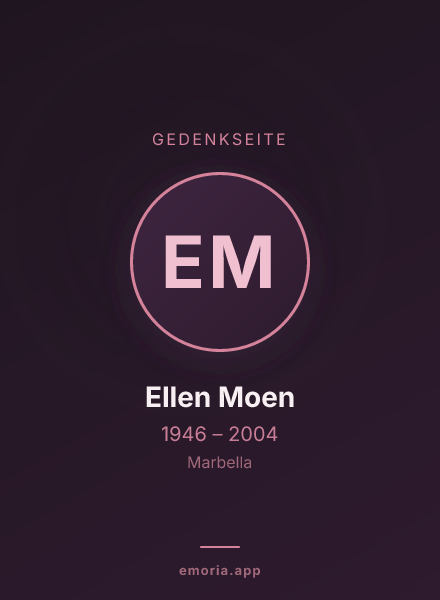 Gedenkportrait von Ellen Moen