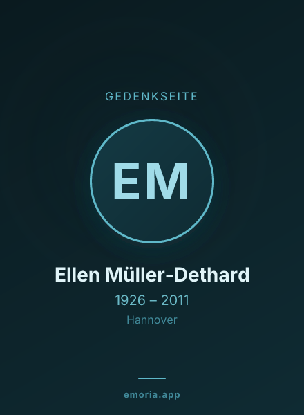 Gedenkportrait von Ellen Müller-Dethard