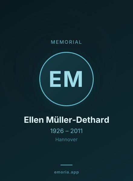 Memorial portrait of Ellen Müller-Dethard