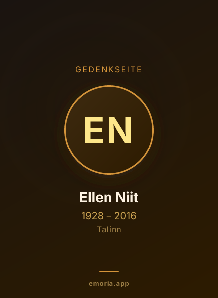 Gedenkportrait von Ellen Niit