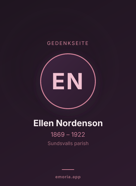 Gedenkportrait von Ellen Nordenson