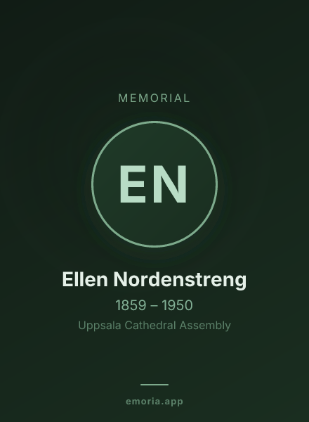 Memorial portrait of Ellen Nordenstreng