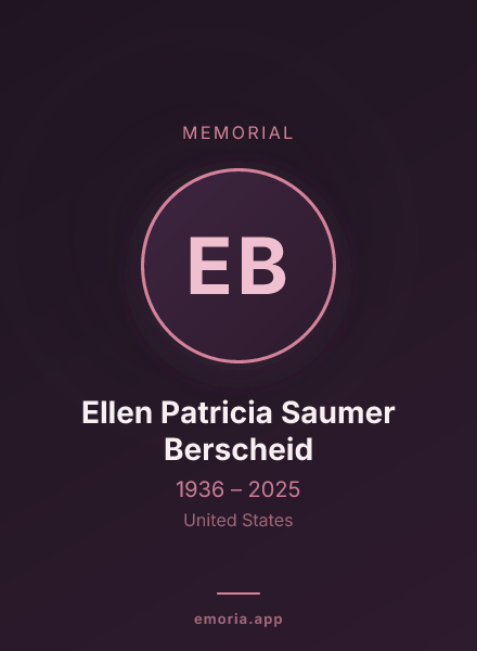 Memorial portrait of Ellen Patricia Saumer Berscheid