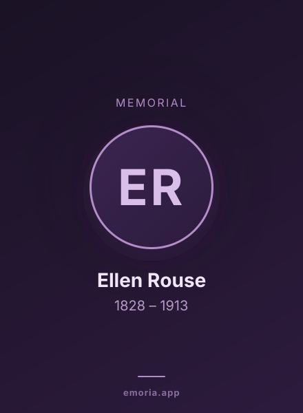 Memorial portrait of Ellen Rouse