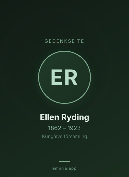 Gedenkportrait von Ellen Ryding