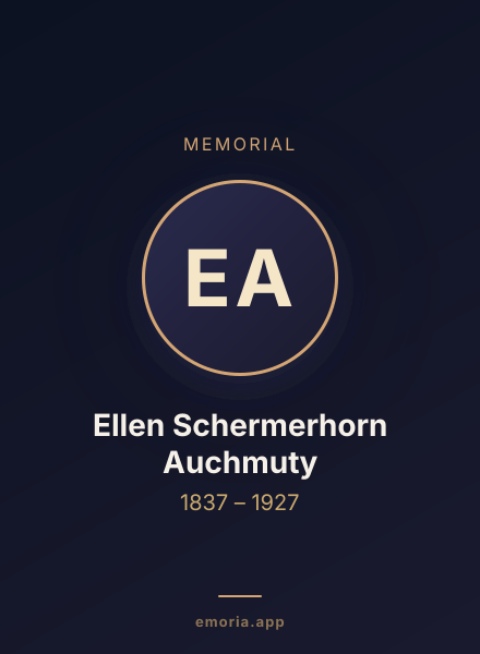 Memorial portrait of Ellen Schermerhorn Auchmuty