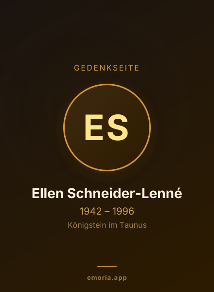 Gedenkportrait von Ellen Schneider-Lenné