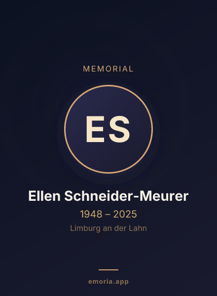 Memorial portrait of Ellen Schneider-Meurer