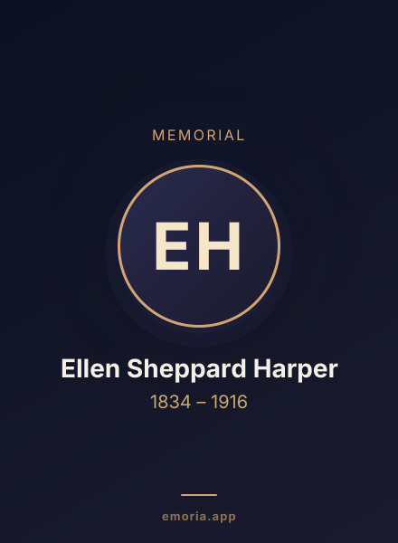 Memorial portrait of Ellen Sheppard Harper