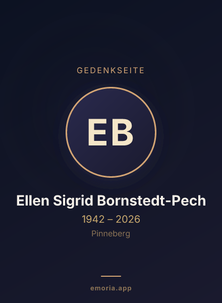 Gedenkportrait von Ellen Sigrid Bornstedt-Pech