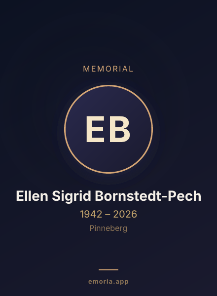 Memorial portrait of Ellen Sigrid Bornstedt-Pech