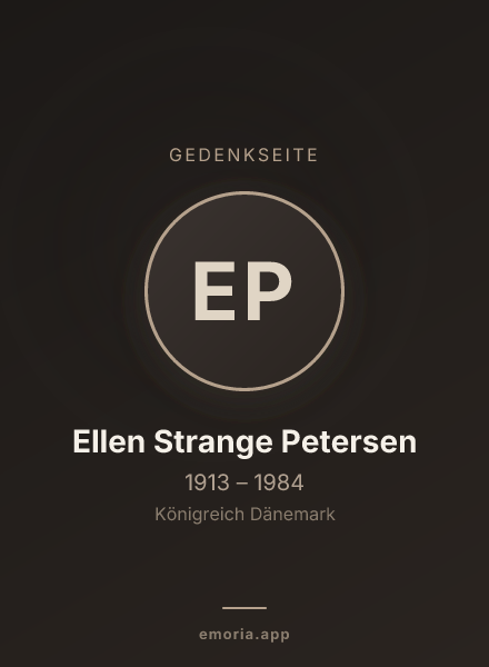 Gedenkportrait von Ellen Strange Petersen