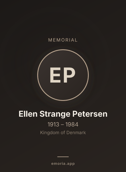 Memorial portrait of Ellen Strange Petersen