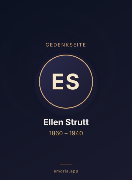 Gedenkportrait von Ellen Strutt