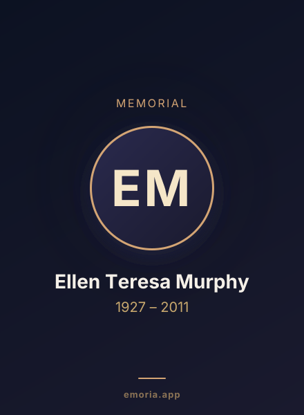 Memorial portrait of Ellen Teresa Murphy