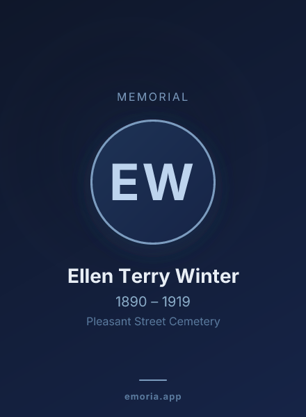 Memorial portrait of Ellen Terry Winter