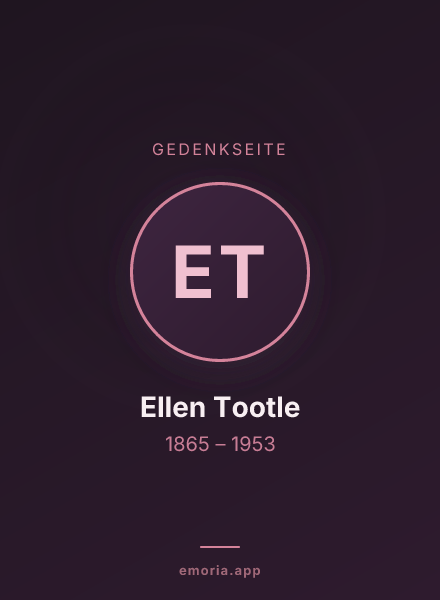 Gedenkportrait von Ellen Tootle