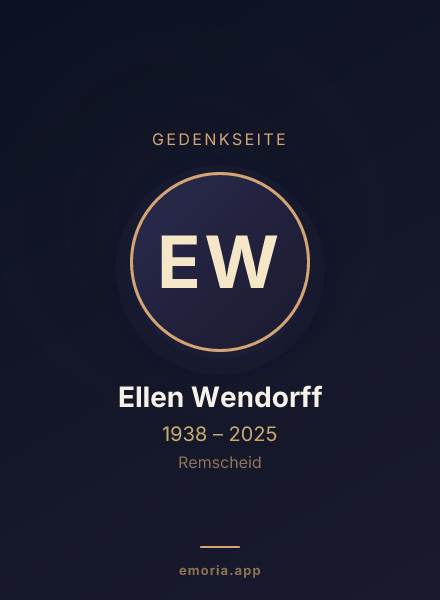Gedenkportrait von Ellen Wendorff