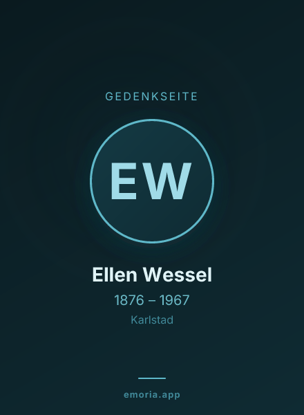 Gedenkportrait von Ellen Wessel