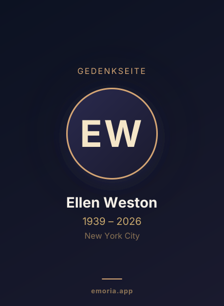 Gedenkportrait von Ellen Weston
