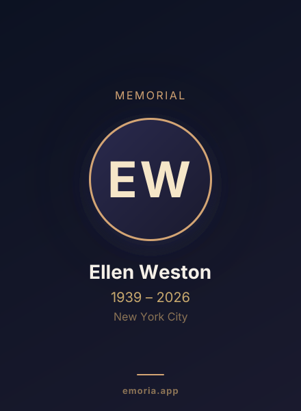 Memorial portrait of Ellen Weston