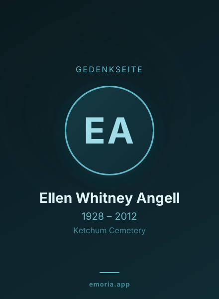 Gedenkportrait von Ellen Whitney Angell
