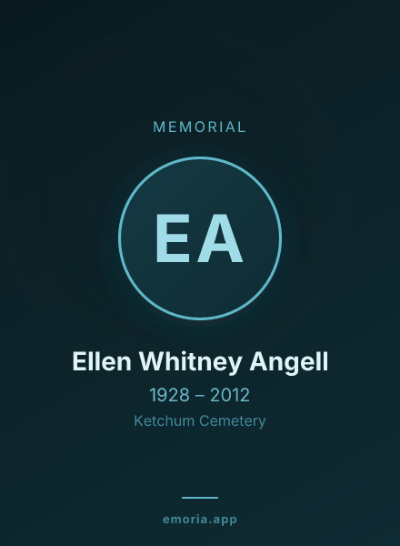 Memorial portrait of Ellen Whitney Angell
