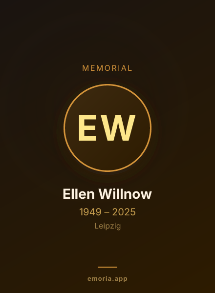 Memorial portrait of Ellen Willnow