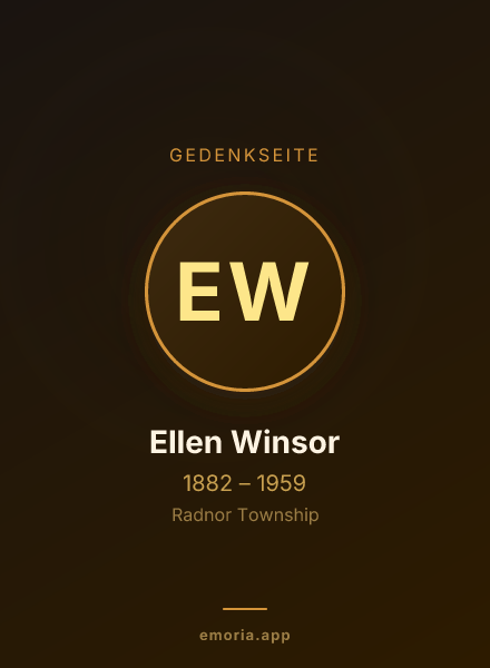Gedenkportrait von Ellen Winsor