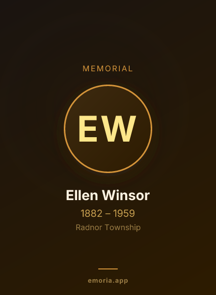 Memorial portrait of Ellen Winsor