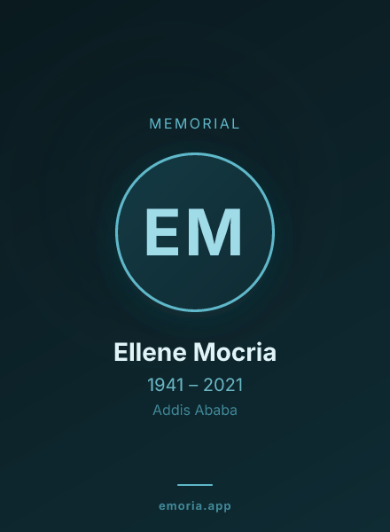 Memorial portrait of Ellene Mocria