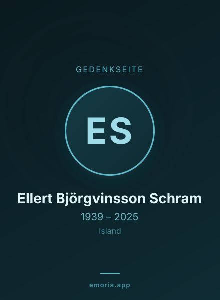 Gedenkportrait von Ellert Björgvinsson Schram