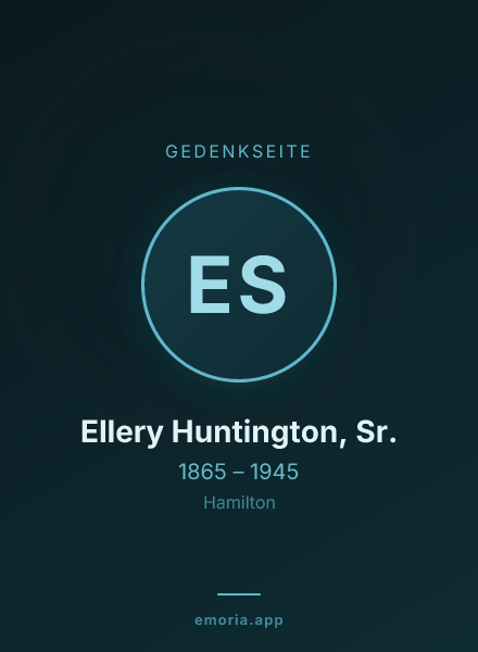 Gedenkportrait von Ellery Huntington, Sr.