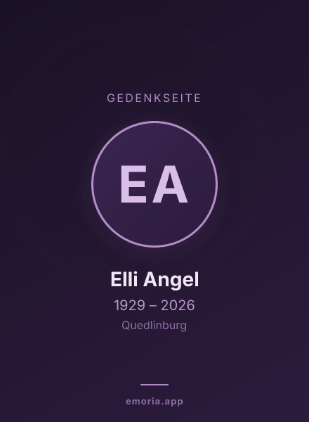 Gedenkportrait von Elli Angel