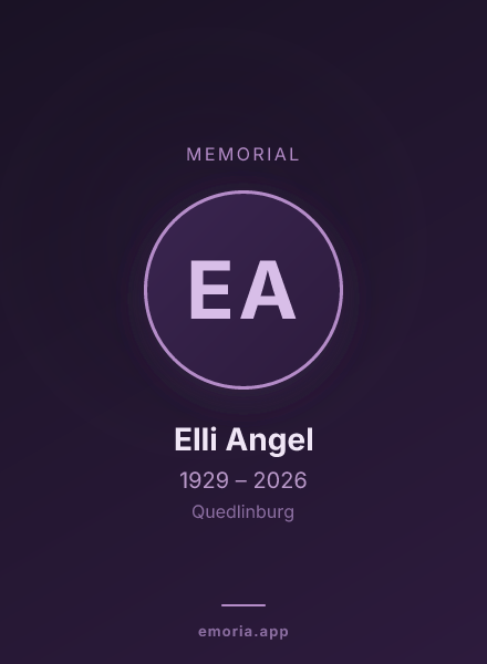 Memorial portrait of Elli Angel
