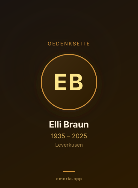 Gedenkportrait von Elli Braun