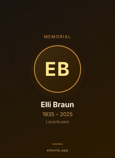 Memorial portrait of Elli Braun