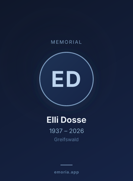 Memorial portrait of Elli Dosse