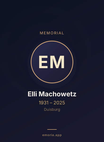 Memorial portrait of Elli Machowetz