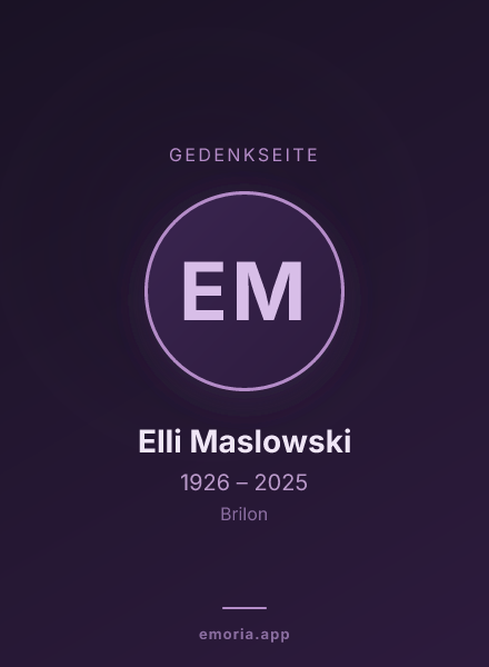 Gedenkportrait von Elli Maslowski