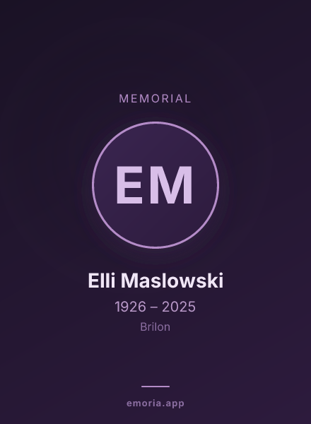 Memorial portrait of Elli Maslowski