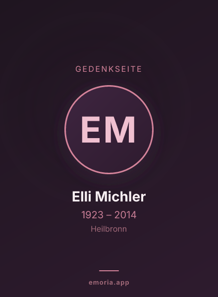 Gedenkportrait von Elli Michler