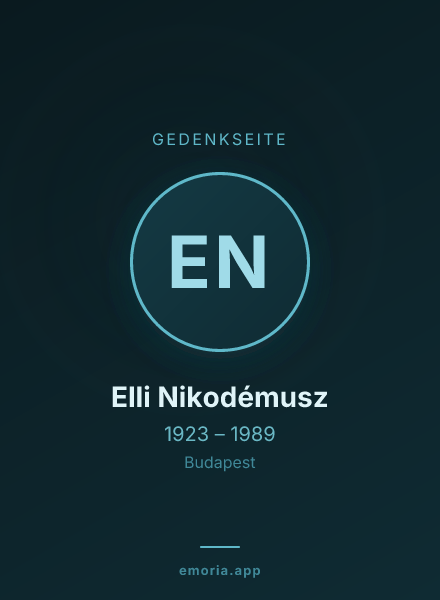 Gedenkportrait von Elli Nikodémusz
