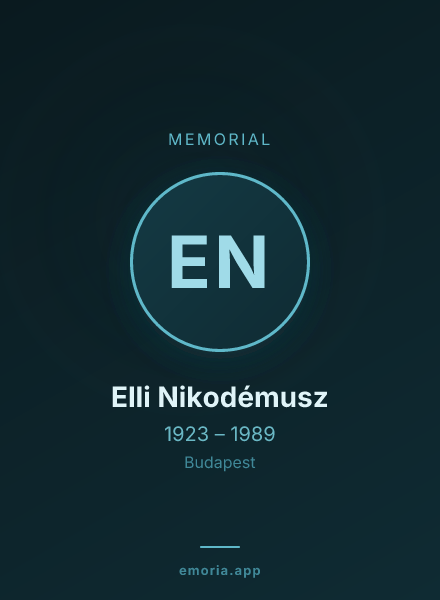 Memorial portrait of Elli Nikodémusz