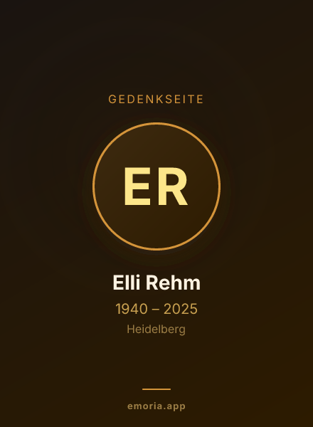 Gedenkportrait von Elli Rehm