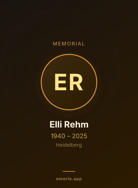 Memorial portrait of Elli Rehm