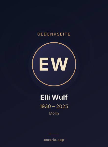Gedenkportrait von Elli Wulf