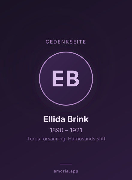 Gedenkportrait von Ellida Brink