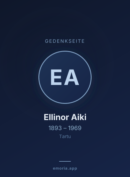 Gedenkportrait von Ellinor Aiki